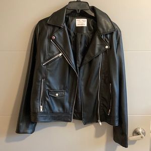 NWOT Faux Black Leather Jacket Zara Girls Sz 13/14